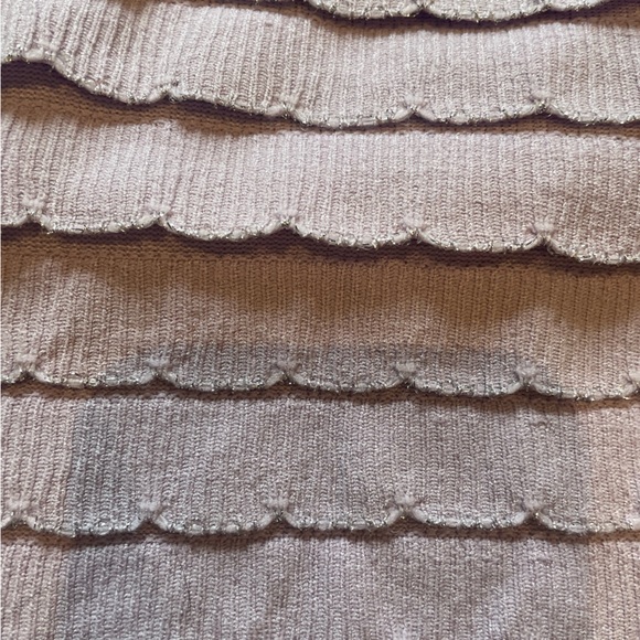 Zara Knit Lavender Purple Ruffle Short Sleeve Women’s Shirt Size Medium - Picture 5 of 8